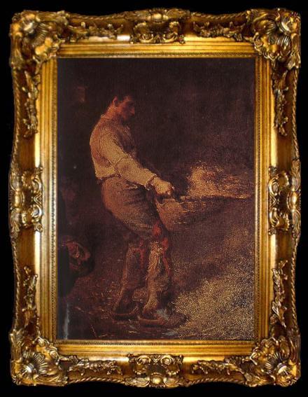 framed  Jean Francois Millet Man, ta009-2